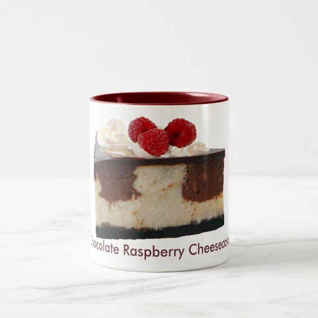 Chocolate Raspberry Cheesecake Two-Tone Coffee Mug (Center)