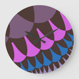 Chocolate Raspberry Scales Large Clock