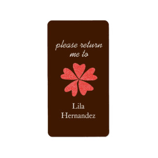 Chocolate & red bookplates