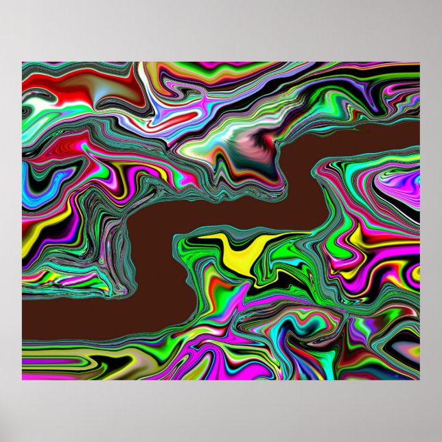 Chocolate River Abstract Print (Front)