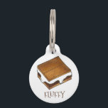 Chocolate Roast Marshmallow Smore Campfire S'mores Pet ID Tag<br><div class="desc">Features an original marker illustration of a delicious campfire s'mores treat made with graham crackers,  milk chocolate,  and toasted marshmallows.

Don't see what you're looking for? Need help with customization? Contact Rebecca to have something designed just for you.</div>