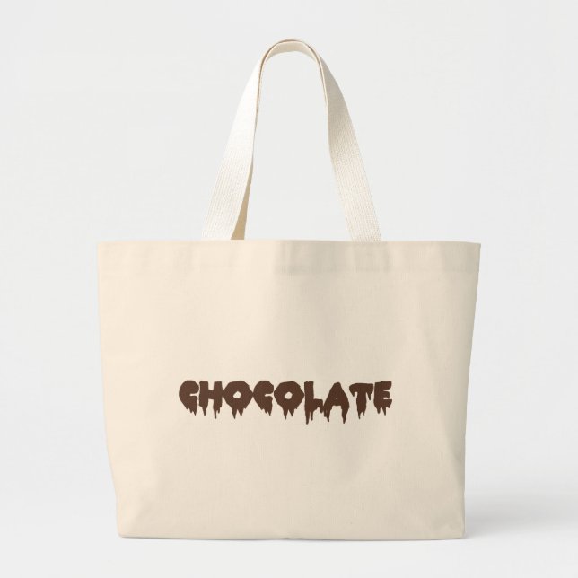 Chocolate - Rocky Horror Style Large Tote Bag (Front)