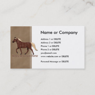 Chocolate Rocky Mountain Horse Business Card