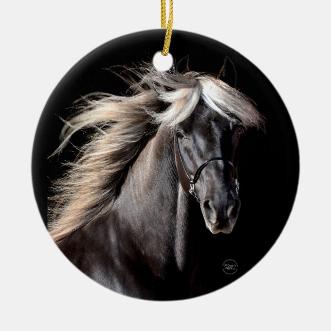 Chocolate Rocky Mountain Horse Ceramic Ornament (Front)