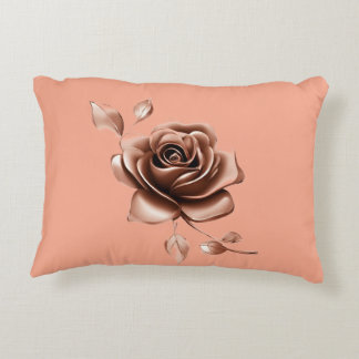 Chocolate Rose Glaze AI art  Accent Pillow