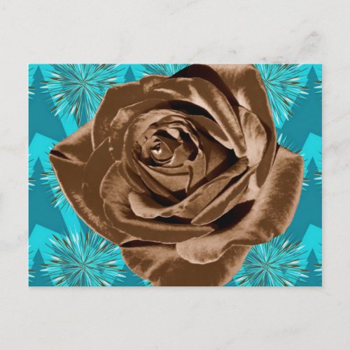 Chocolate Rose pattern collection Postcard