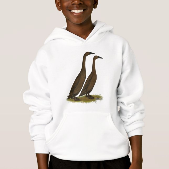Chocolate Runner Ducks Hoodie (Front)