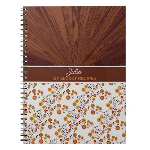 Chocolate SatinFlowers My Secret Recipes Notebook