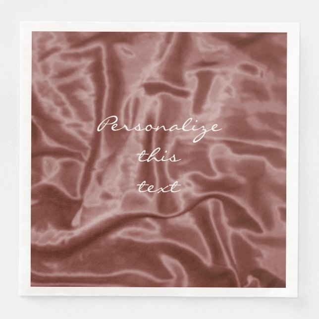 Chocolate Satin-Personalized-Dinner-Napkins Paper Dinner Napkins (Front)