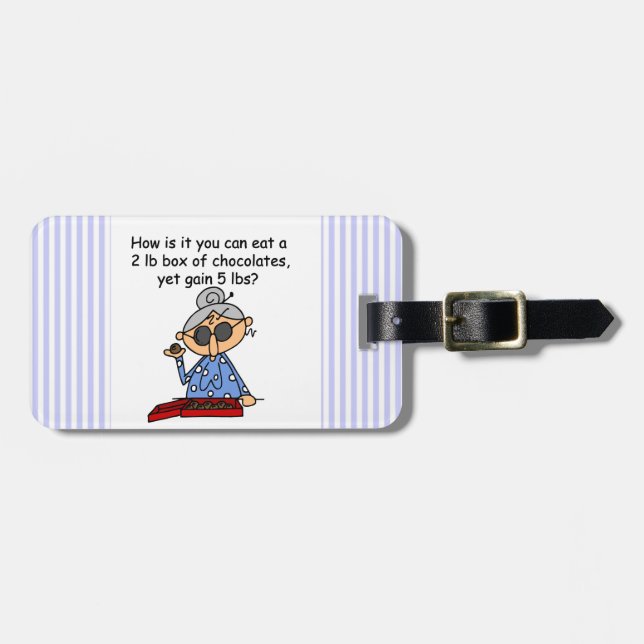 Chocolate Sense Luggage Tag (Front Horizontal)