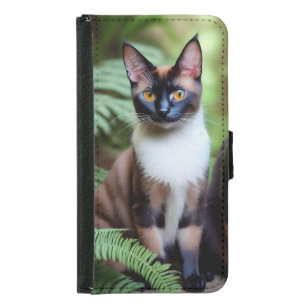Chocolate Siamese Cat,   Samsung Galaxy S5 Wallet Case