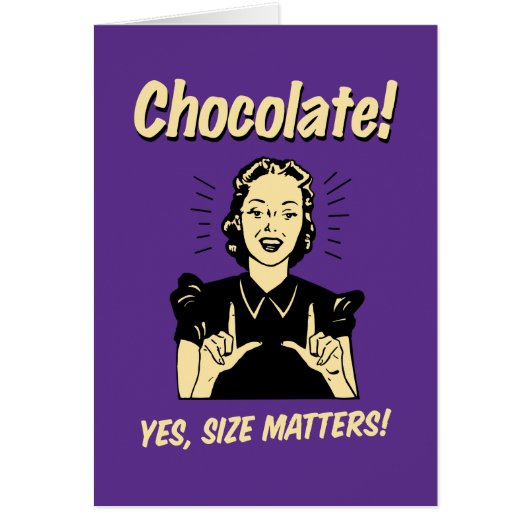 Chocolate: Size Matters (Front)