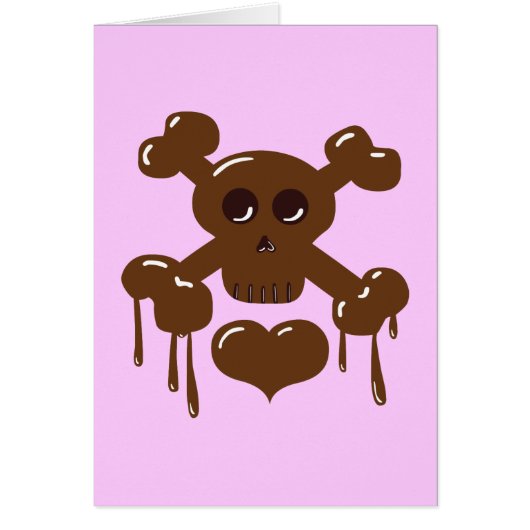 Chocolate Skull and Crossbones Cards (Front)