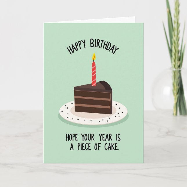 Chocolate Slice Birthday Card (Front)