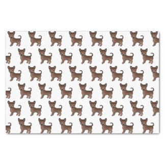 Chocolate Smooth Coat Chihuahua Cute Dog Pattern Tissue Paper