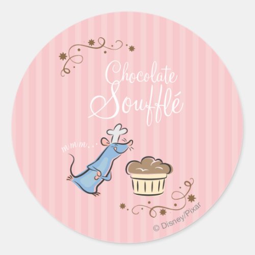 Chocolate Souffle Classic Round Sticker