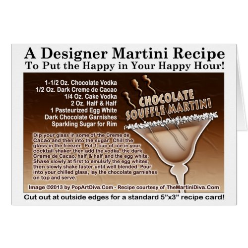 Chocolate Souffle Martini Recipe Card