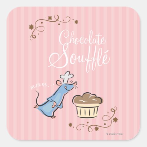 Chocolate Souffle Square Sticker