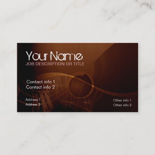 Customizable Chocolate Sounds Business Card