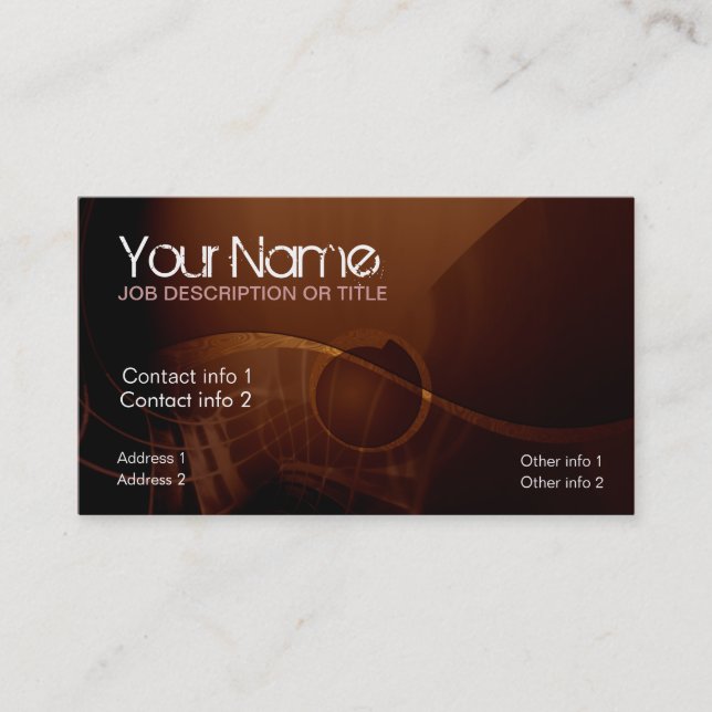 Chocolate Sounds Business Card (Front)