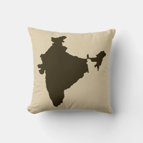 Chocolate Spice Moods India Throw Pillow