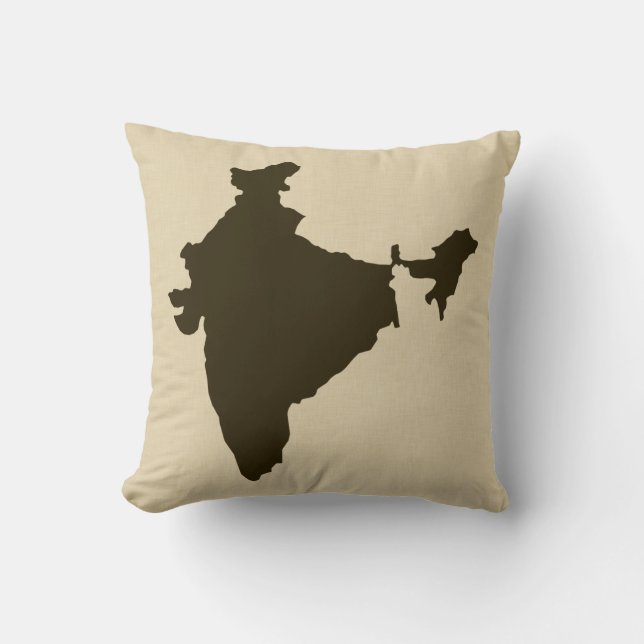 Chocolate Spice Moods India Throw Pillow (Front)