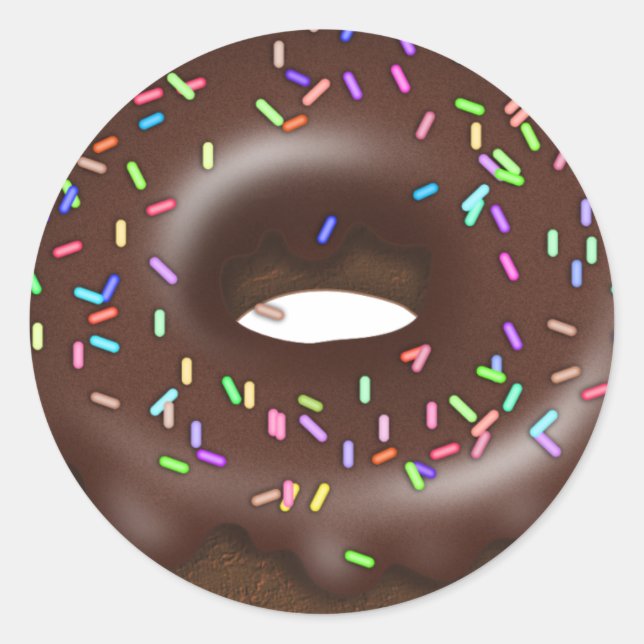 Chocolate Sprinkle donut bakery sticker (Front)