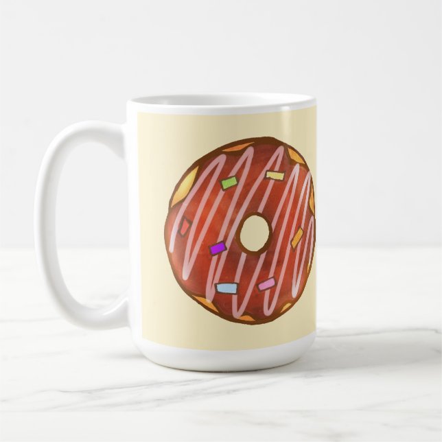 Chocolate Sprinkle donut Coffee Mug (Left)