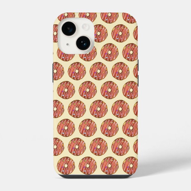 Chocolate Sprinkle donut Iphone Case (Back)