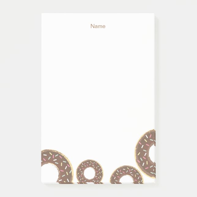 Chocolate Sprinkle Donut Post it Notes (Front)