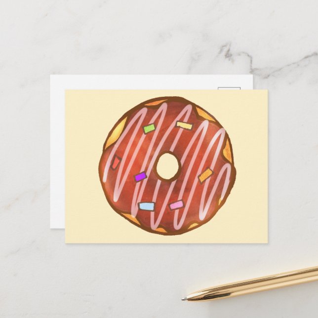 Chocolate Sprinkle donut Postcard (Front/Back In Situ)