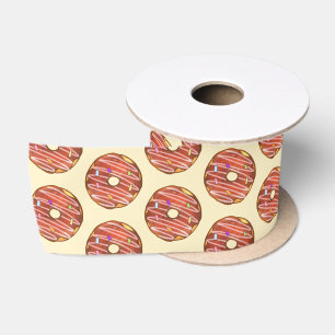 Chocolate Sprinkle donut Satin Ribbon