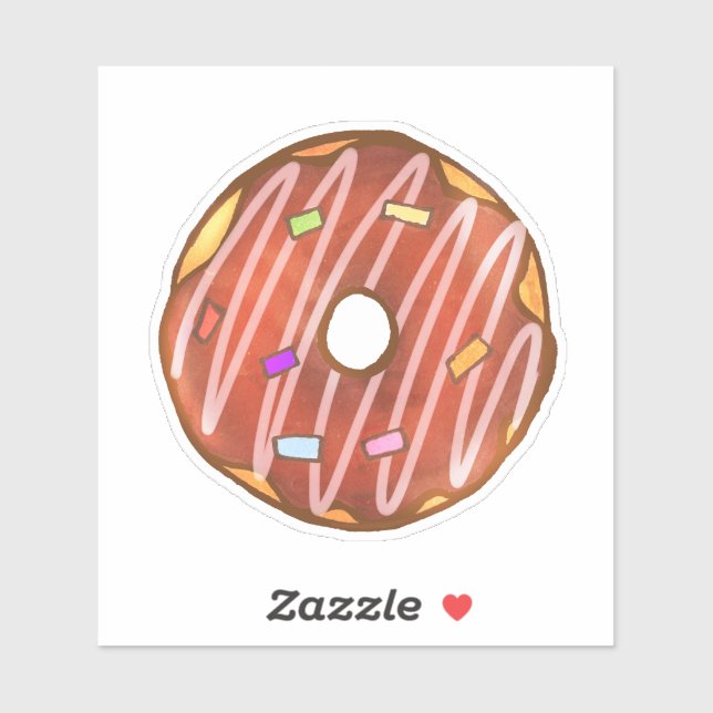 Chocolate Sprinkle Donut Sticker (Sheet)