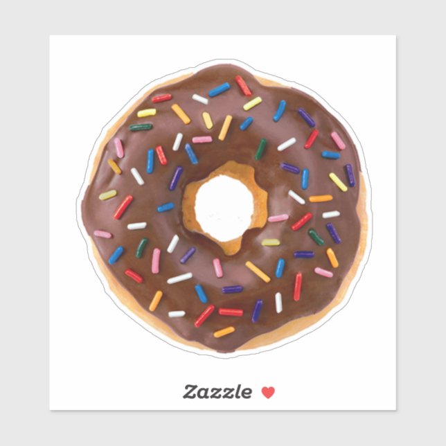  Chocolate Sprinkle Donut Vinyl Sticker (Sheet)
