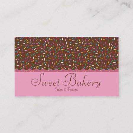Chocolate Sprinkles Bakery Business Card
