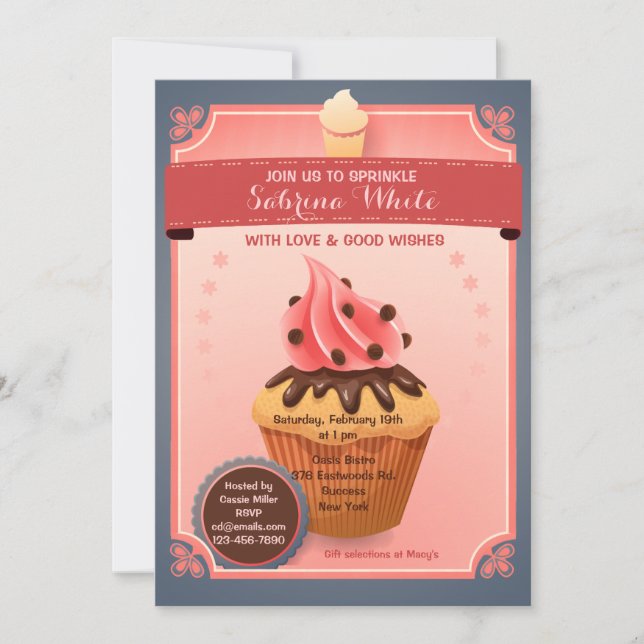 Chocolate Sprinkles Bridal Shower Invitation (Front)