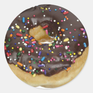 Chocolate Sprinkles Donut Foodie Dessert Stickers