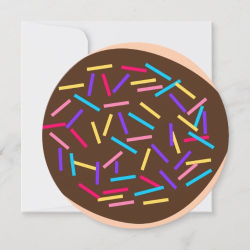 Chocolate Sprinkles Donut Thank You Card