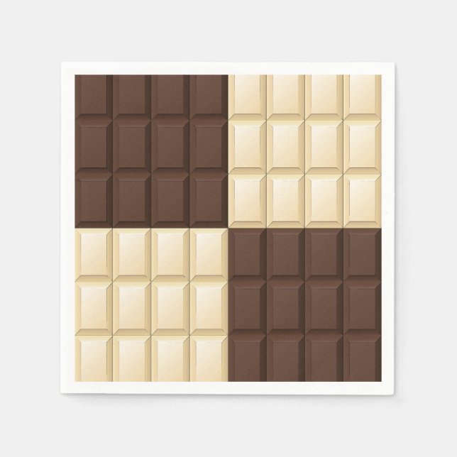 Chocolate Square Delight Napkins (Front)