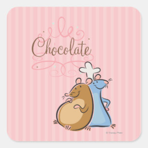 Chocolate Square Sticker