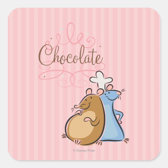 Chocolate Square Sticker (Front)