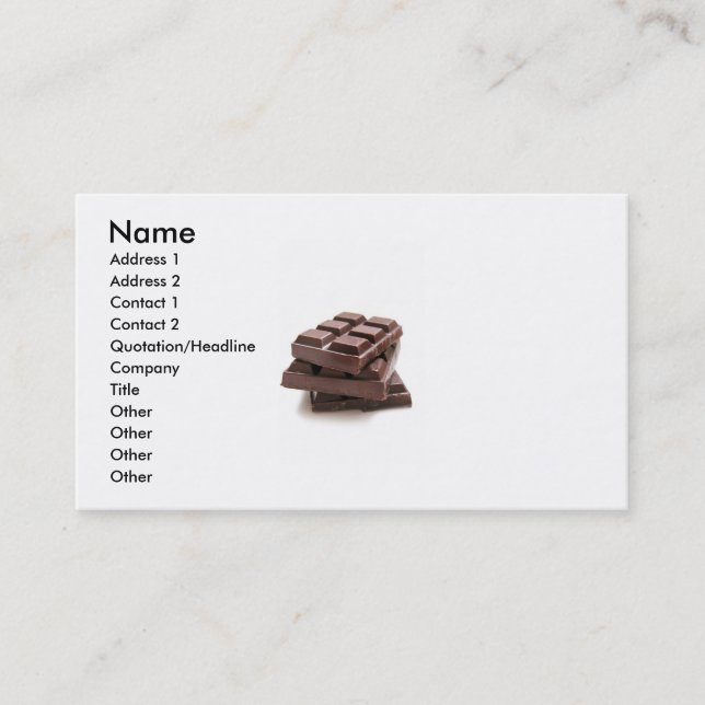 Chocolate Squares Business Card (Front)