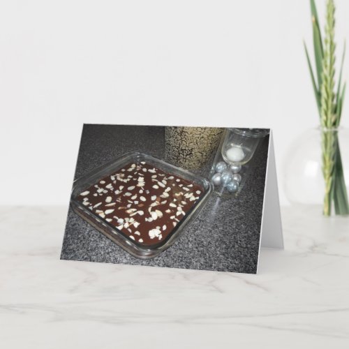 Chocolate Squares With Recipe Holiday Card