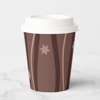 Chocolate Stars and Striped Pattern Paper Cups
