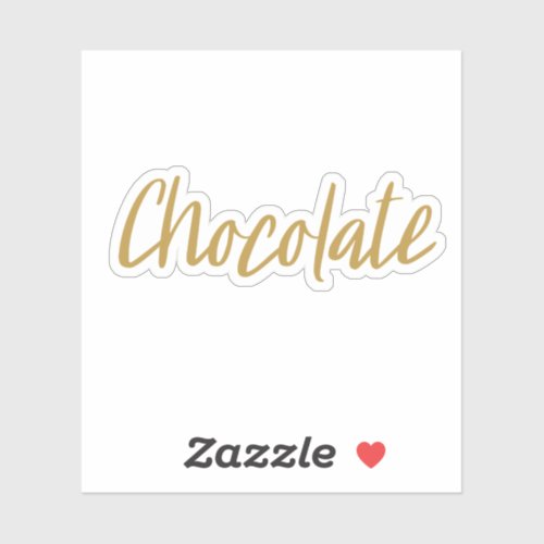 Chocolate Storage Sticker