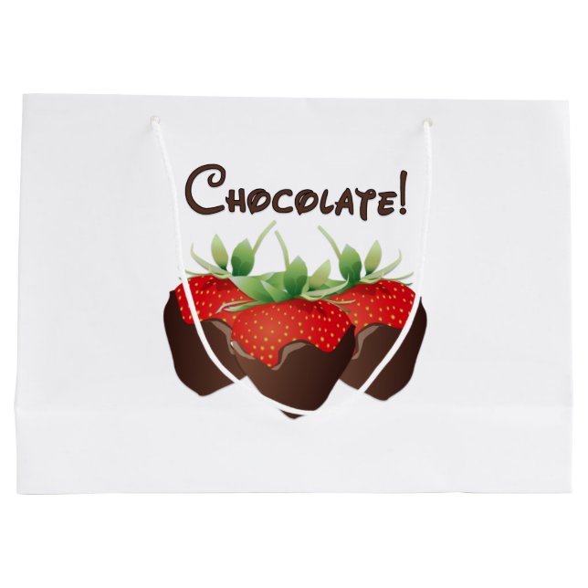Chocolate Strawberries   Large Gift Bag (Back)
