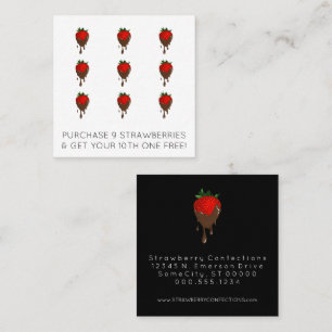chocolate strawberries loyalty stamp card