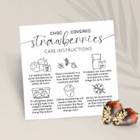 Chocolate Strawberries Minimal Care Instructions
