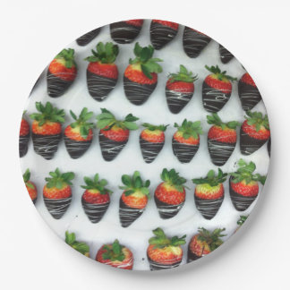 Chocolate Strawberries Paper Plates