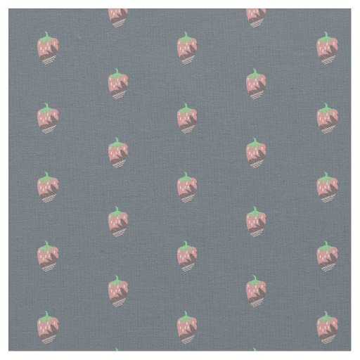 Chocolate Strawberries Pink Swirl Dipped Fabric